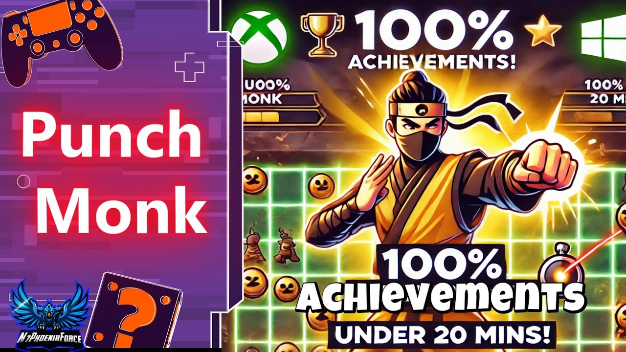 FASTEST WAY to Beat Punch Monk on Xbox and Windows & Unlock EVERY Achievement! in UNDER 20 Minutes!