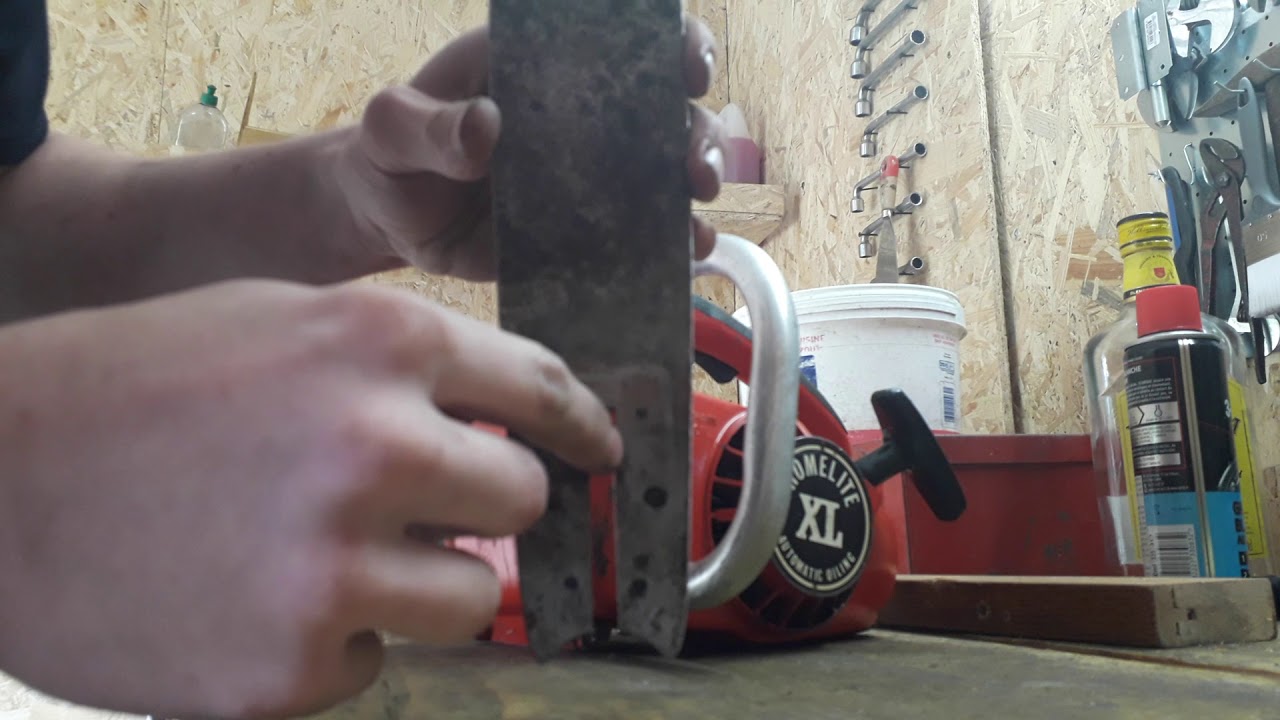Étude d'un moyen de lubrification du guide chaine de ma homelite xl