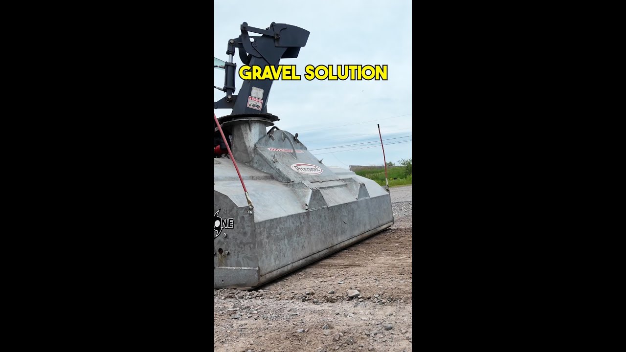 Our Gravel Driveways Solution🚜❄️ #graveldriveway #snowblowing