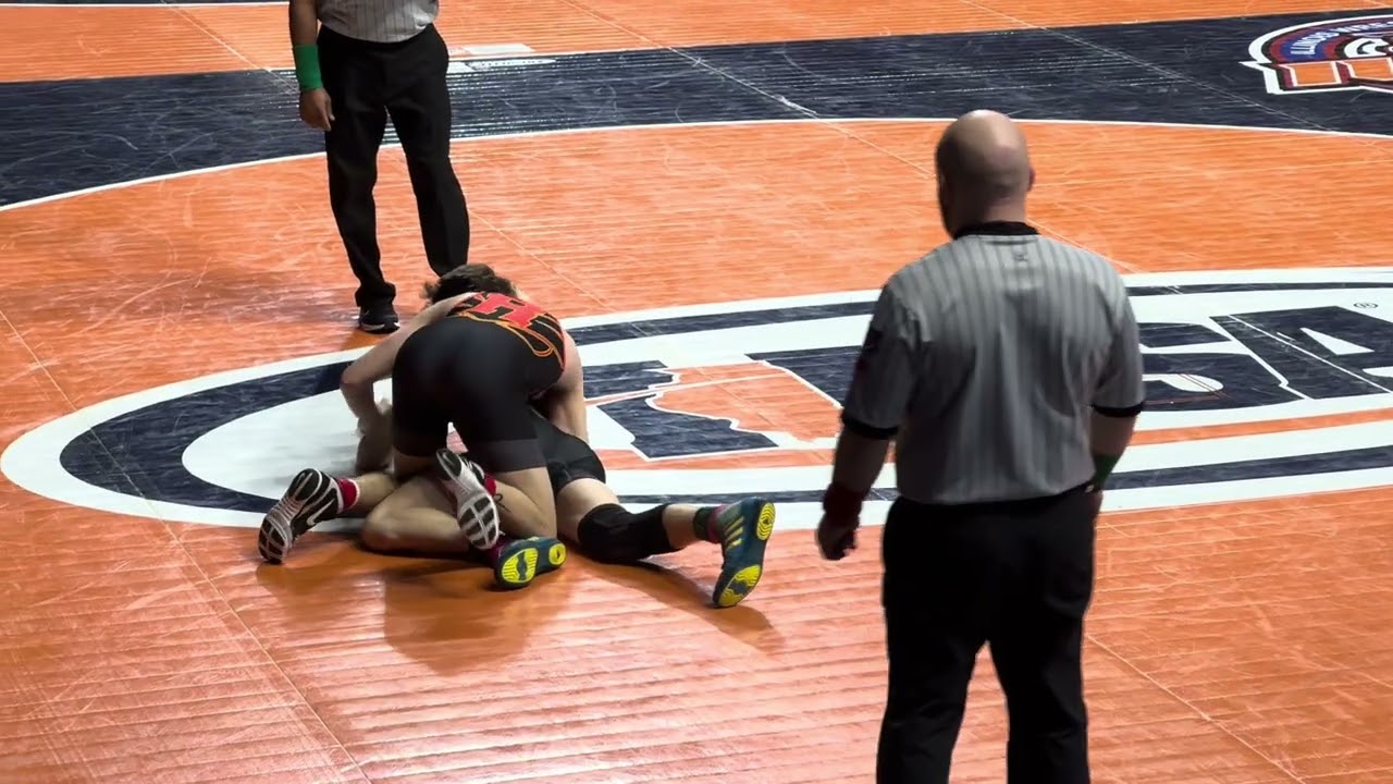 2026-02-21 IHSA State Brandon Green Jr. (Roxana) over Arrison Bauer (Lena-Winslow) Dec 9-2