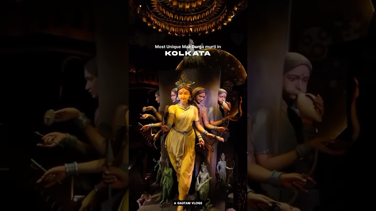 Kolkata Unique Durga Maa Murti | 😍 moon Theme pandal #kolkatadurgapujapandal #durgapuja2024