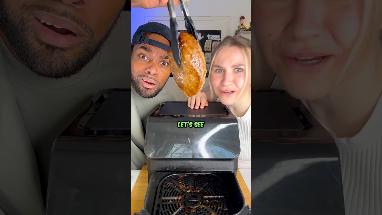 We Cooked a FROZEN Steak in an Air Fryer?! 🥩🤬❄️ #shorts