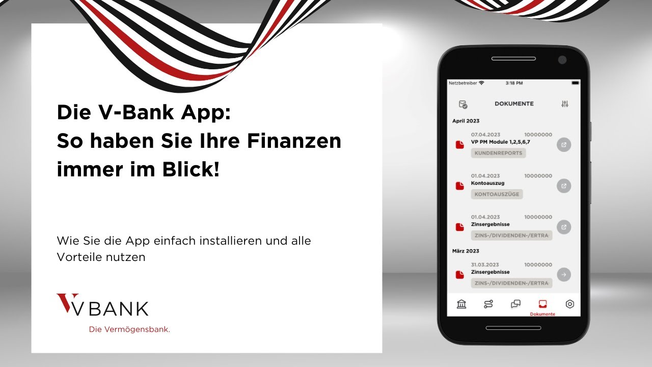 Die V-Bank App: So haben Sie Ihre Finanzen immer im Blick