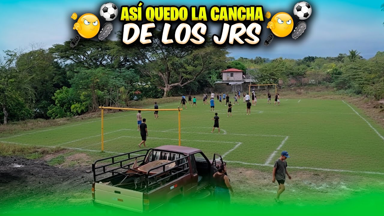 Así quedo la cancha de los Jrs y ya la estrenamos con el primer partido