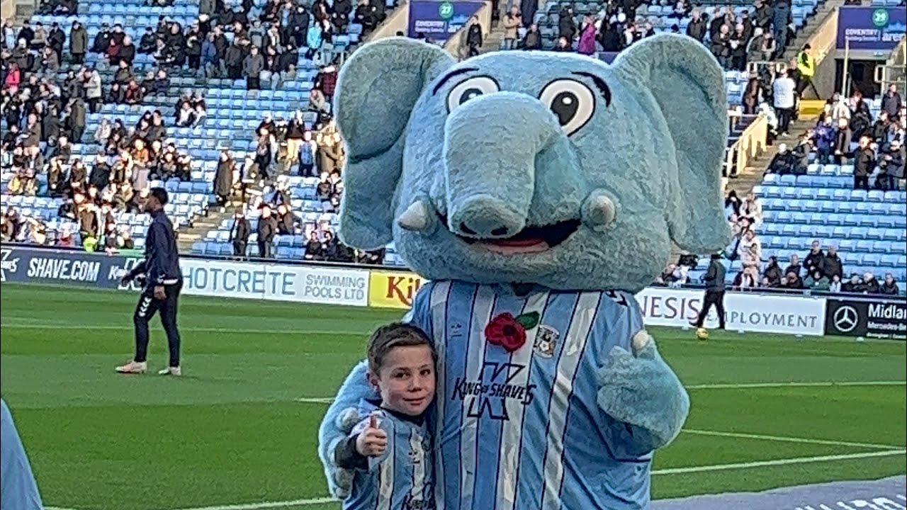 Jonas Coventry City Mascot experience vs Stoke City 11th November 2023