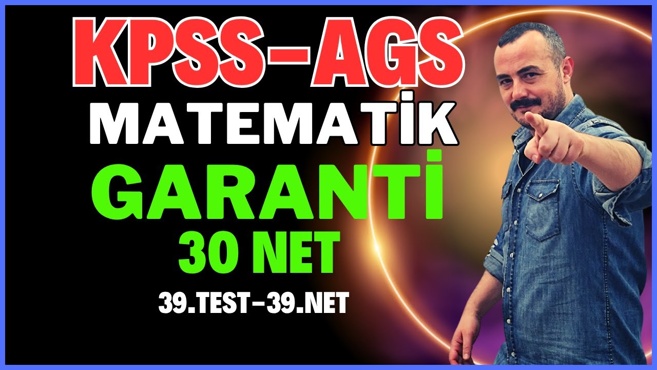 KPSS-AGS Matematik 30 Net Garanti 39.Test- 39.Net