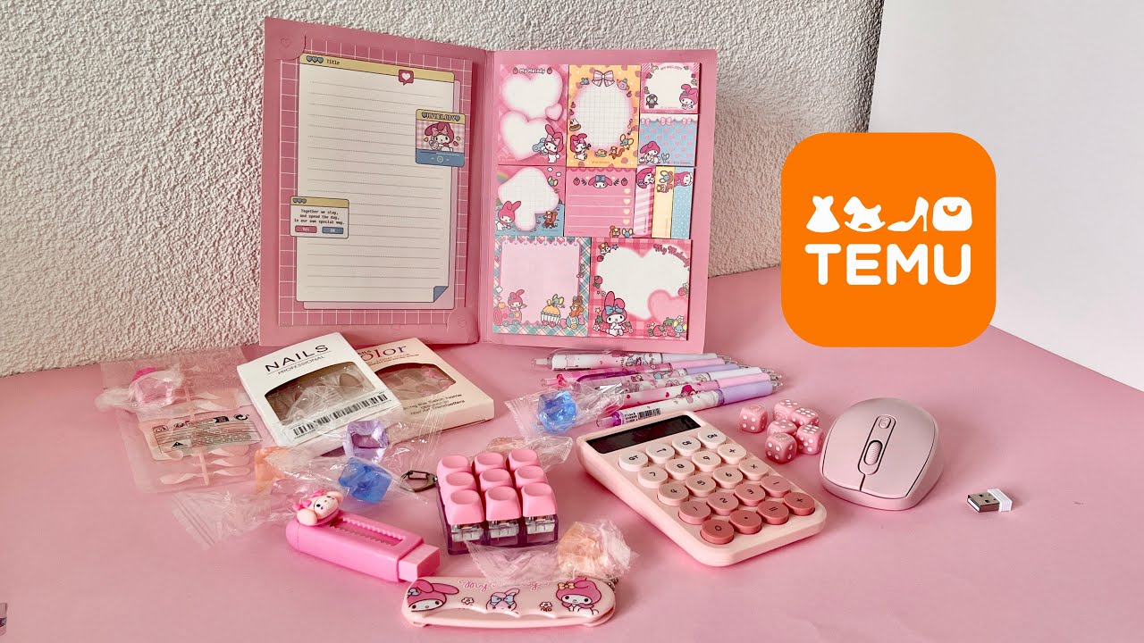 Temu Haul ft. lots of cute, pink and Sanrio items ☺️💕