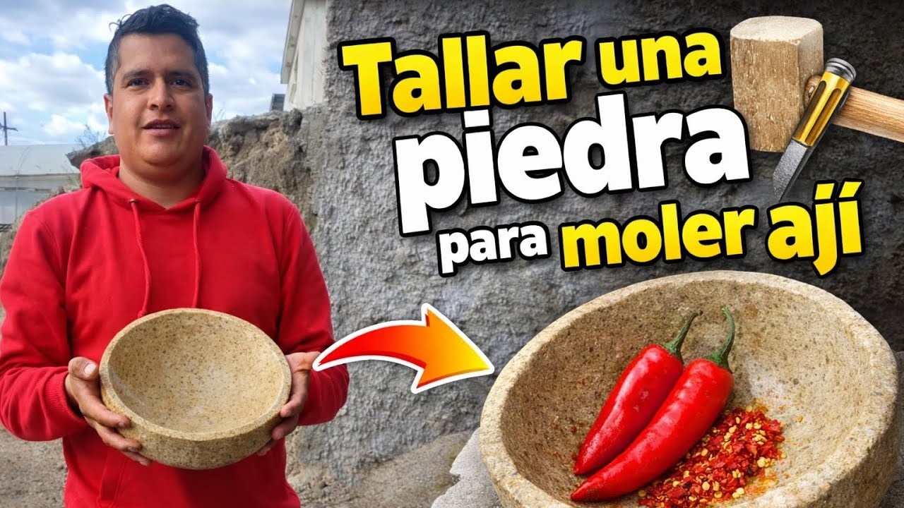 Cómo tallar una piedra para moler ají fácil 