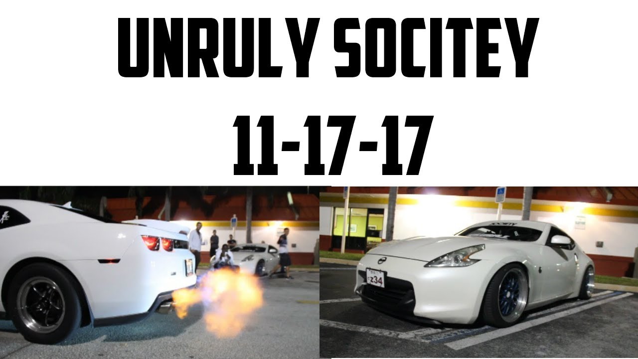 Unruly Society | Carmeet, Burnouts, Drifting, ATV Crash, And Cops | 11-17-17