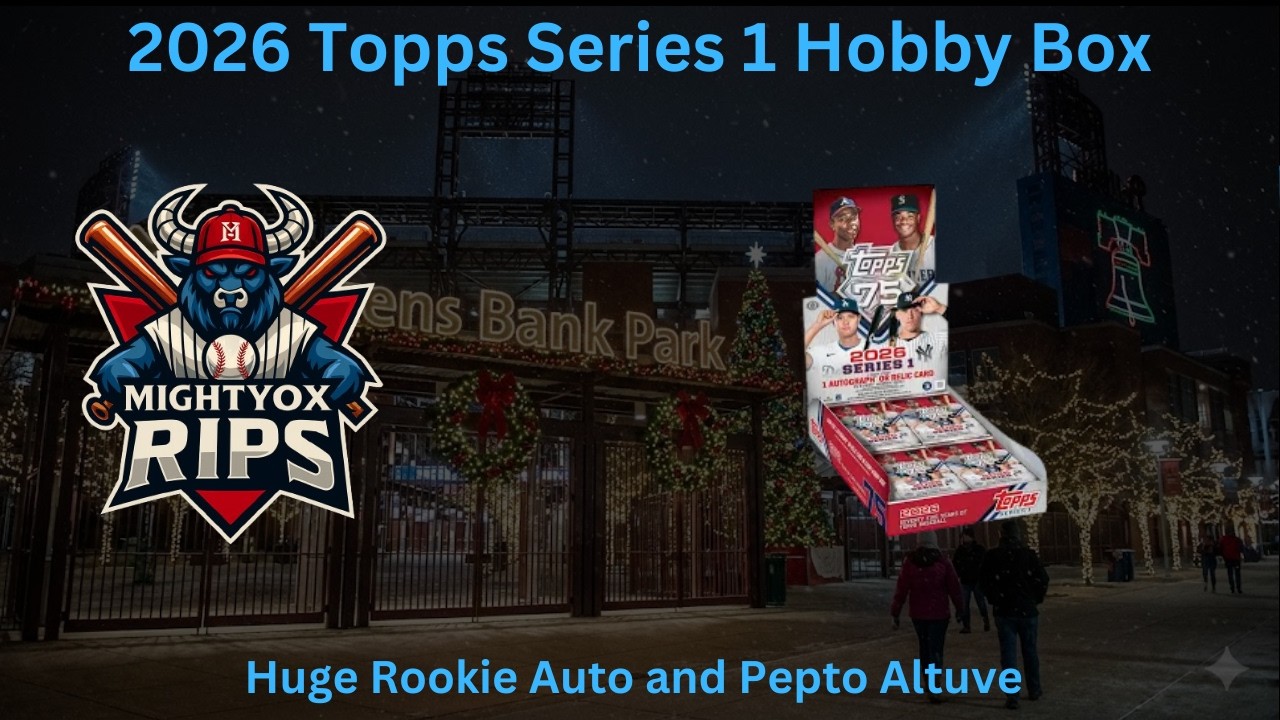 Огромная коробка Topps Hobby Box с автографом новичка и Пепто Алтуве - 2026 год.