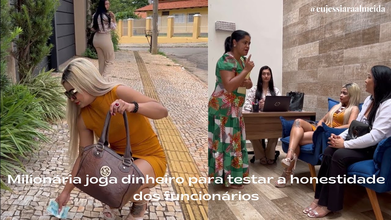 Milionária joga dinheiro para testar a honestidade dos funcionários.