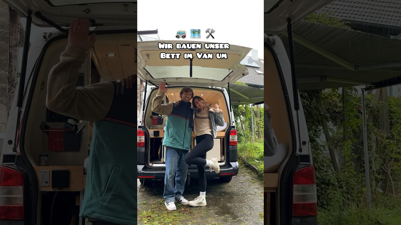 4 Monate R&uuml;ckenschmerzen 💔🚐⚒️ wir bauen ein neues Bett #campervan #selbstausbau #vwt5 #shorts