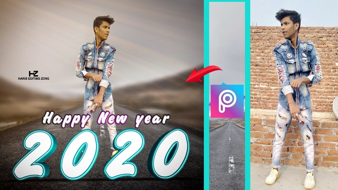 2020 New Year Photo Editing PicsArt Tutorial Step By Step In Hindi | HARISEDITINGZONE |