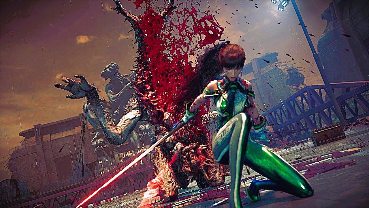 Stellar Blade - EVE vs electric dual-wielding fork-head - bossfight gameplay