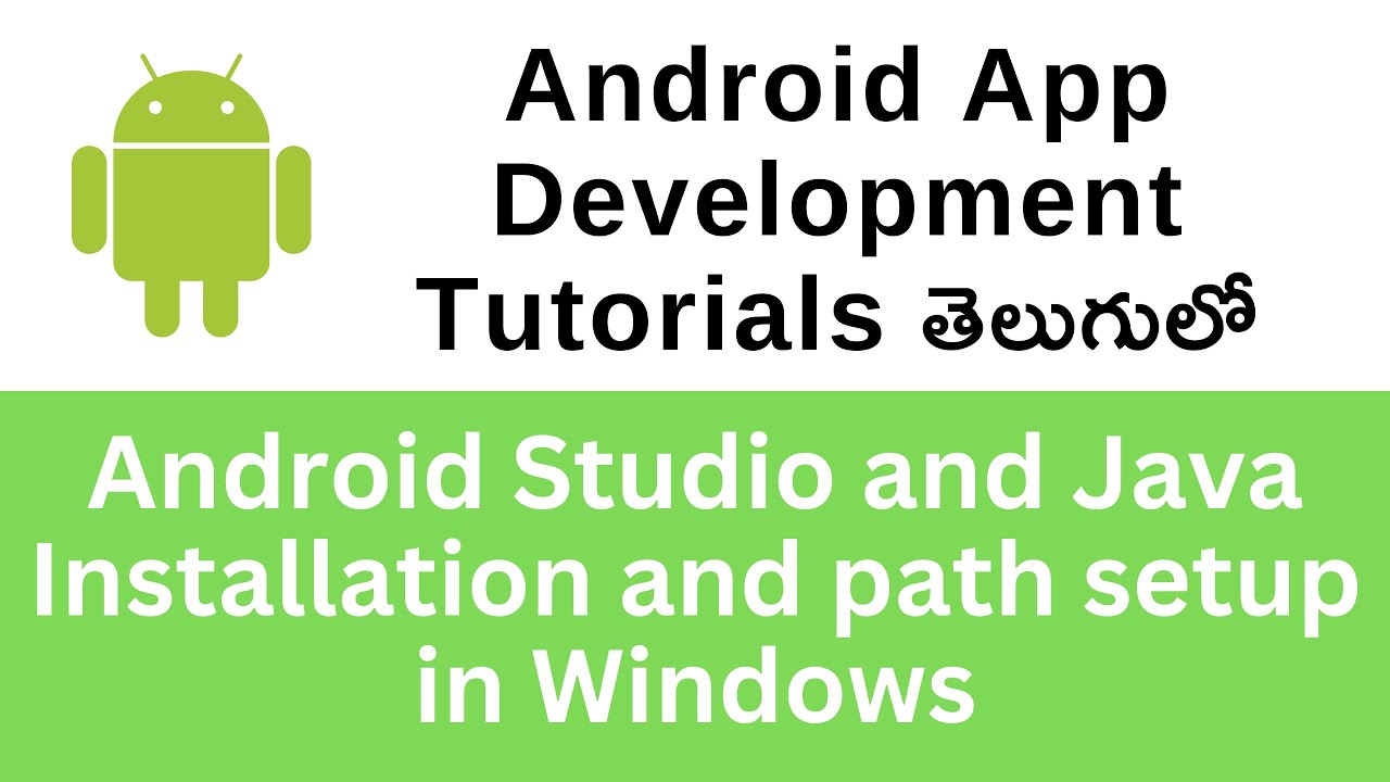 Android Studio And JAVA installation and Step up in Windows | Android Tutorials in Telugu #0