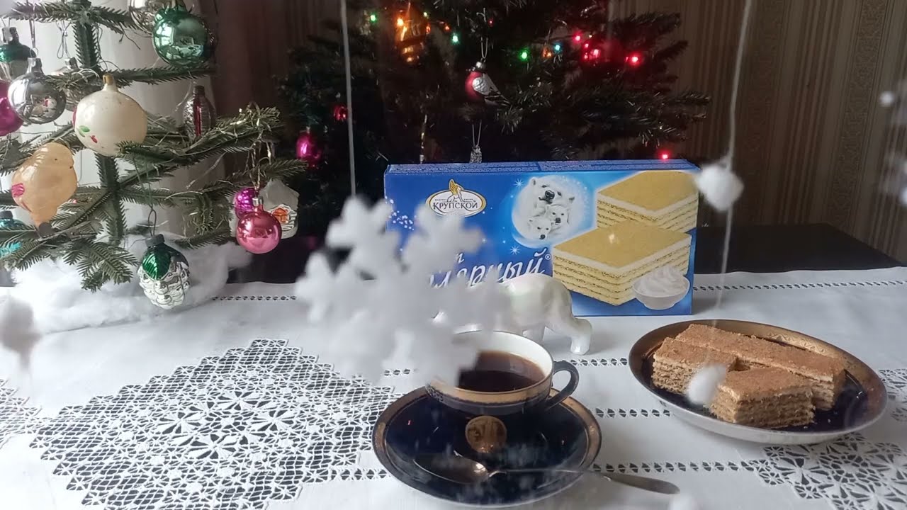 Предновогоднее импровизированное кафе.