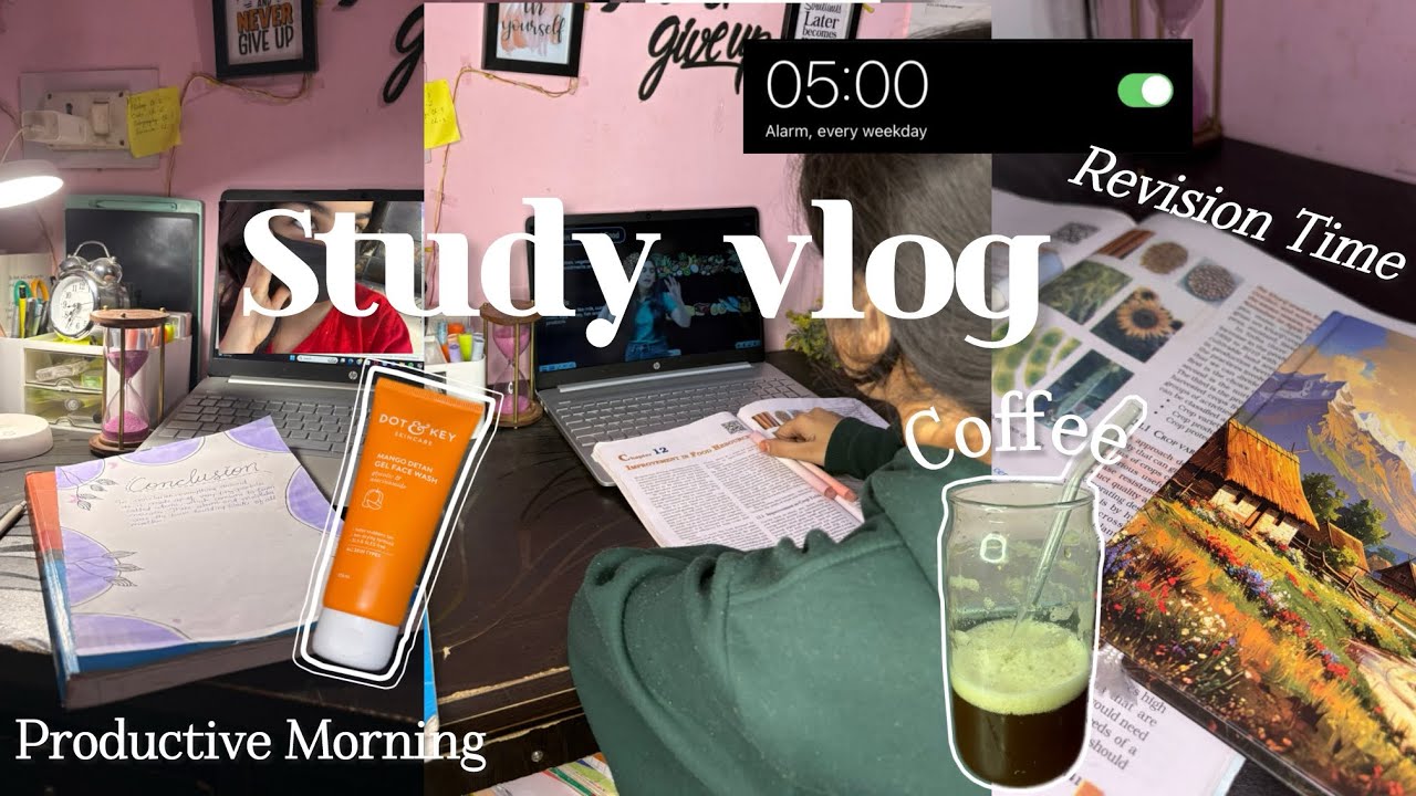 📖☕️Учебный видеоблог | Утренняя рутина в 5 утра, мотивация к учебе, кофе, перезапуск #учебныйвлог
