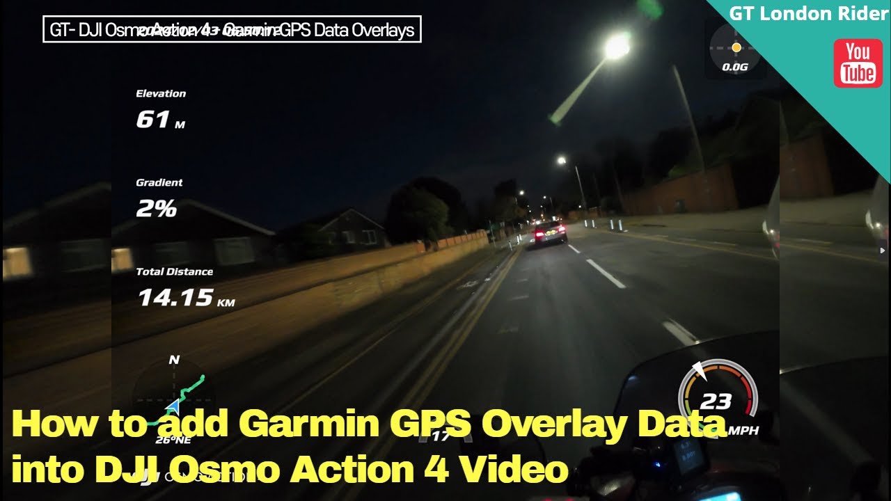 How to add Garmin GPS Overlay Data into DJI Osmo Action 4 #gtlondonrider  #djiosmoaction4