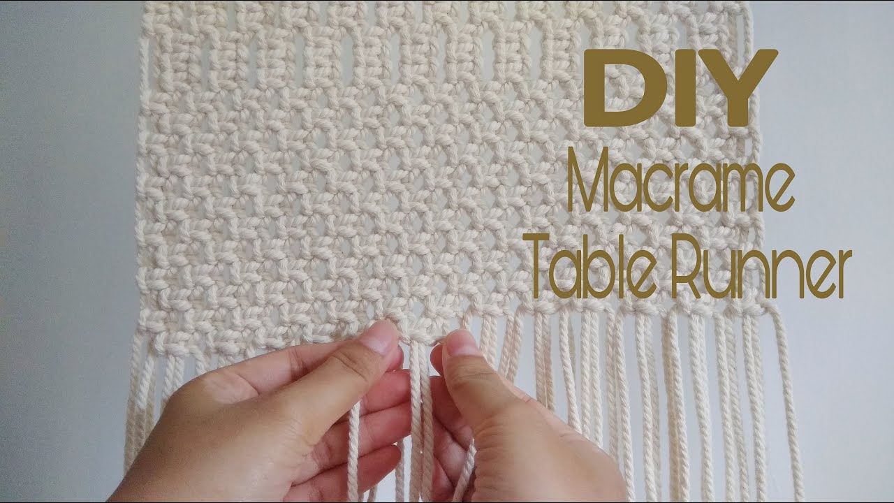 DIY Macrame Table Runner | Taplak Meja Macrame | Macrame Untuk Pemula