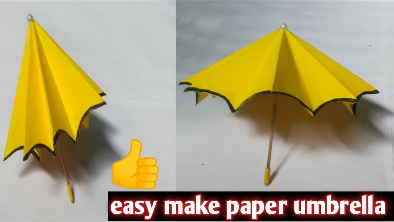 how to make paper umbrella easy