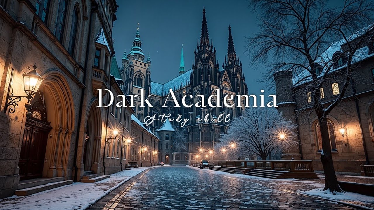 Dark Academia Music | Winter Night Study Ambience ~ Атмосфера готического собора