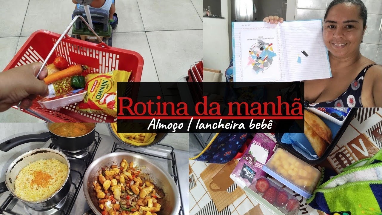 Volteiii 😍 Rotina da manhã com bebê 👶 | Almoço, lancheira da escola e mercado