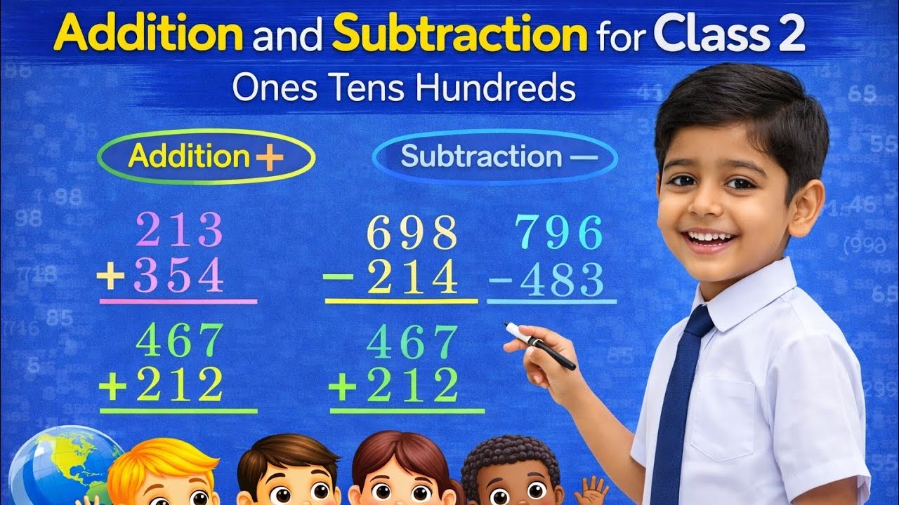 Addition and Subtraction for Class 2 | Ones Tens Hundreds | Primary Pathshala