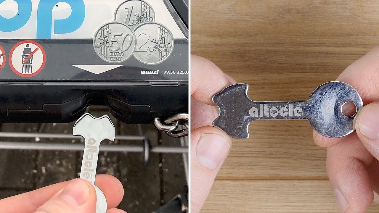 Einkaufswagen ohne Münze & Chip! Sofort abziehbarer Einkaufswagenlöser // EDC // DEUTSCH