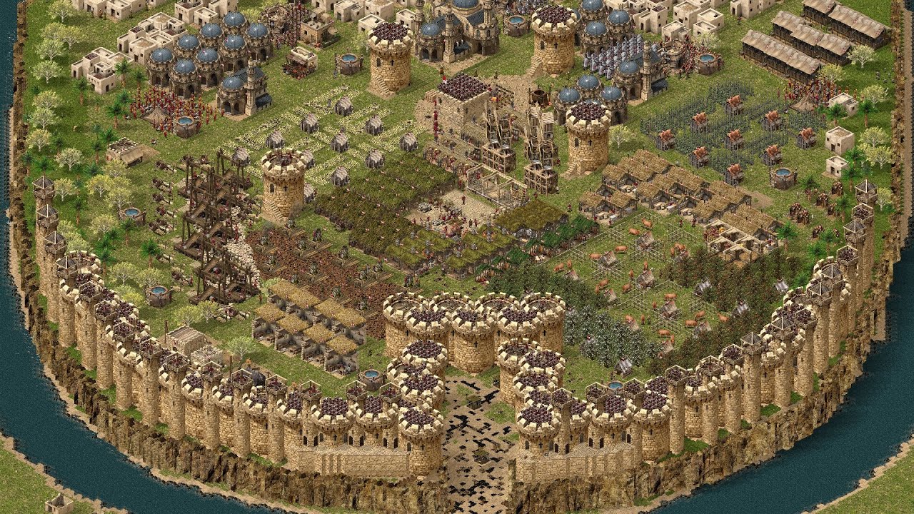 Epic Map Me vs. Wolf With 2000 Units Stronghold Crusader DE ,  13500 Kills , 500000+ Gold,  Hard Map