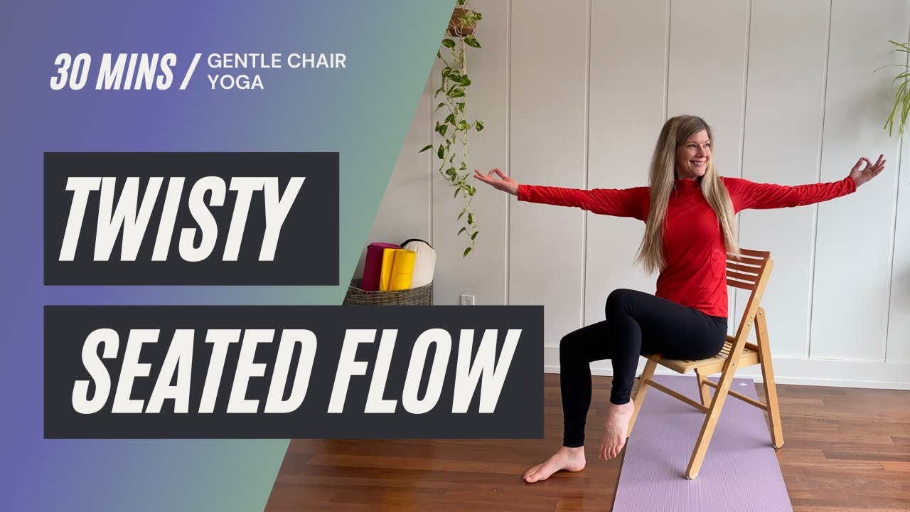 Chair Yoga | 30 min | Seated Flow with Twists | Cara Kircher
