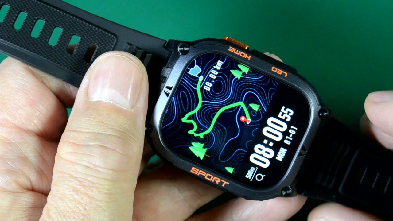NEW 2025 from TEMU - QX18 Military GPS BT Call Smart Watch - Unboxing (link in the description)