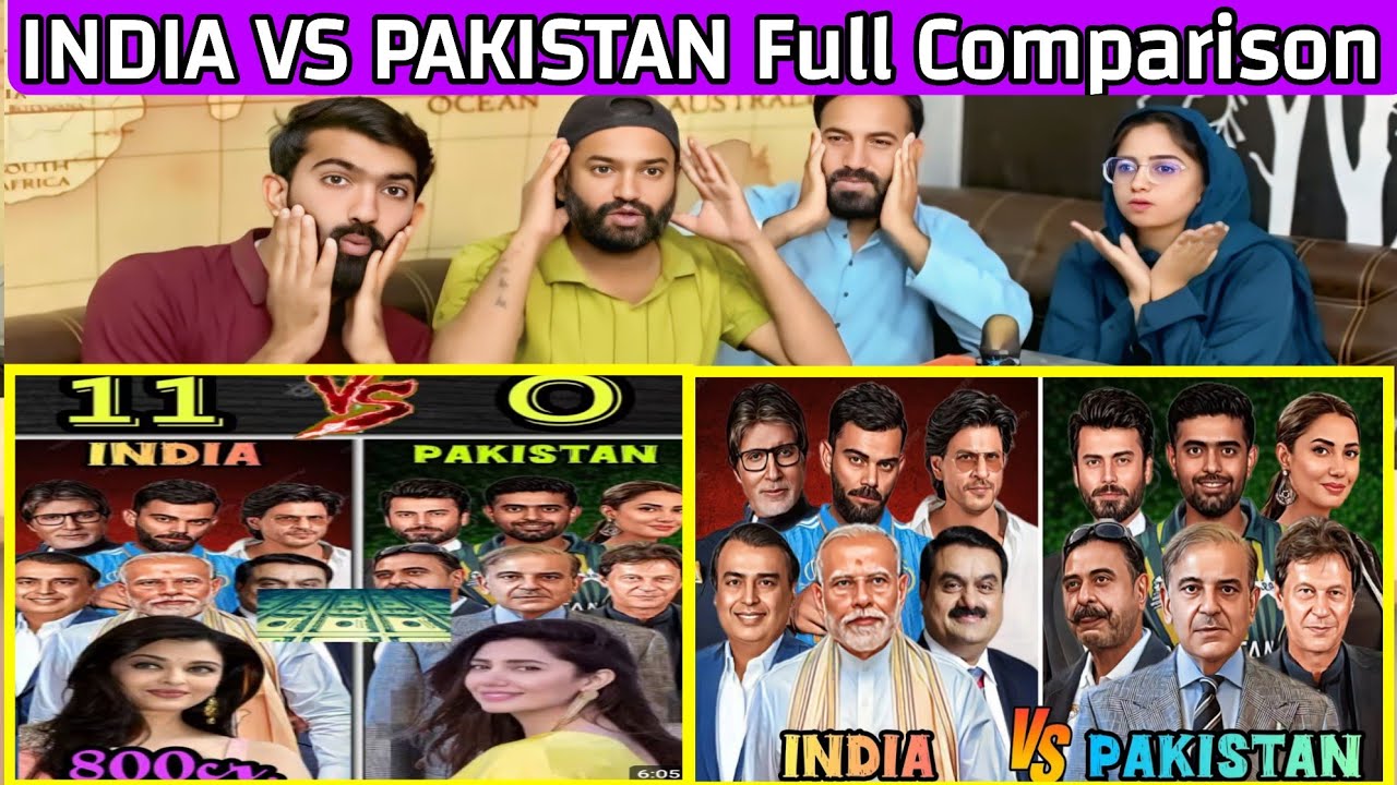 Reaction On lndia VS Pakistan Full Comparison Video 