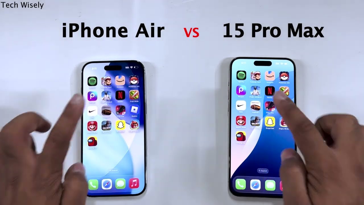 iPhone Air против 15 Pro Max — тест скорости
