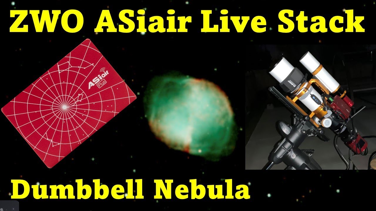ASiair Plus Live Stacking. Imaging Dumbbell Nebula (M27) with GT71 Telescope &ASI533MC Pro Camera.