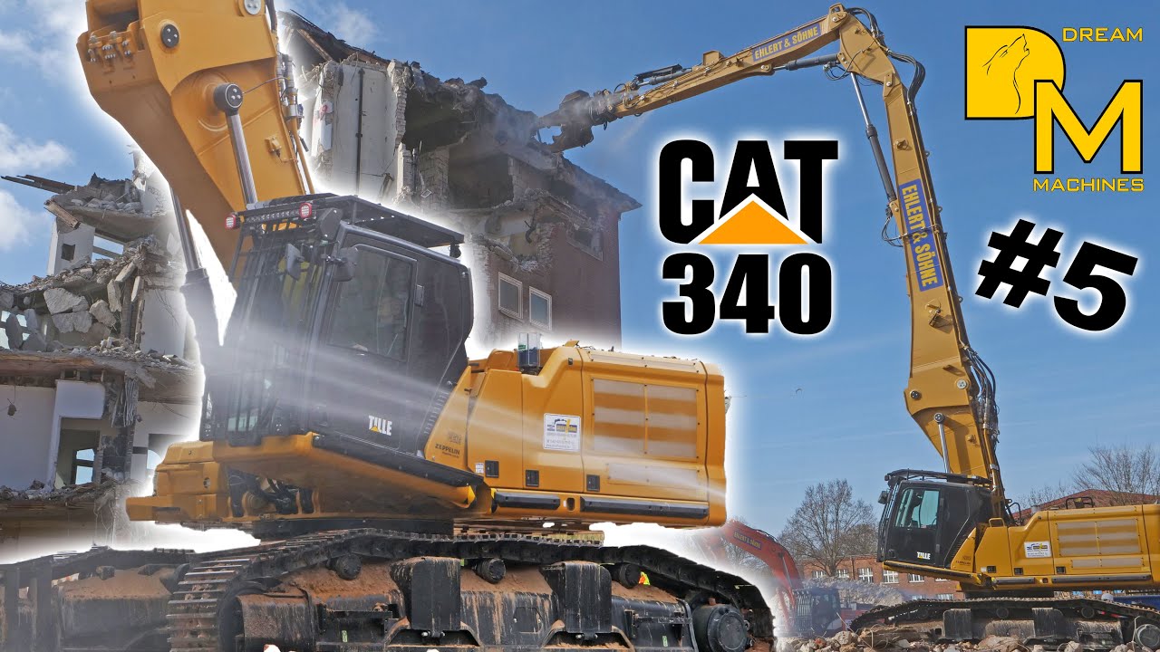 CATERPILLAR 340 Longfront Neuer Abbruchbagger Fabrikgebäude abreißen [5] DREAM MACHINES