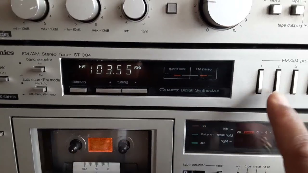 Vintage Technics micro series Stereo Amplifier SU-CO4, FM/AM Tuner ST-CO4, Stereo Cassette Deck M04
