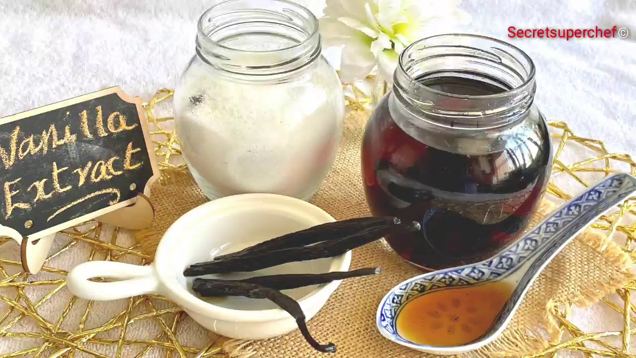 Homemade Non Alcoholic Vanilla Extract||Vanilla Sugar||Secret superchef||Secretsuperchef