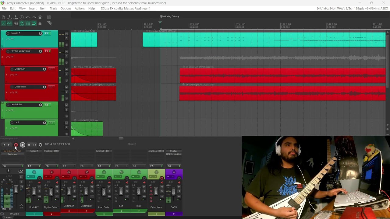 Live Melodic Black Metal Riff Composing, Rehearsal, and Recording.