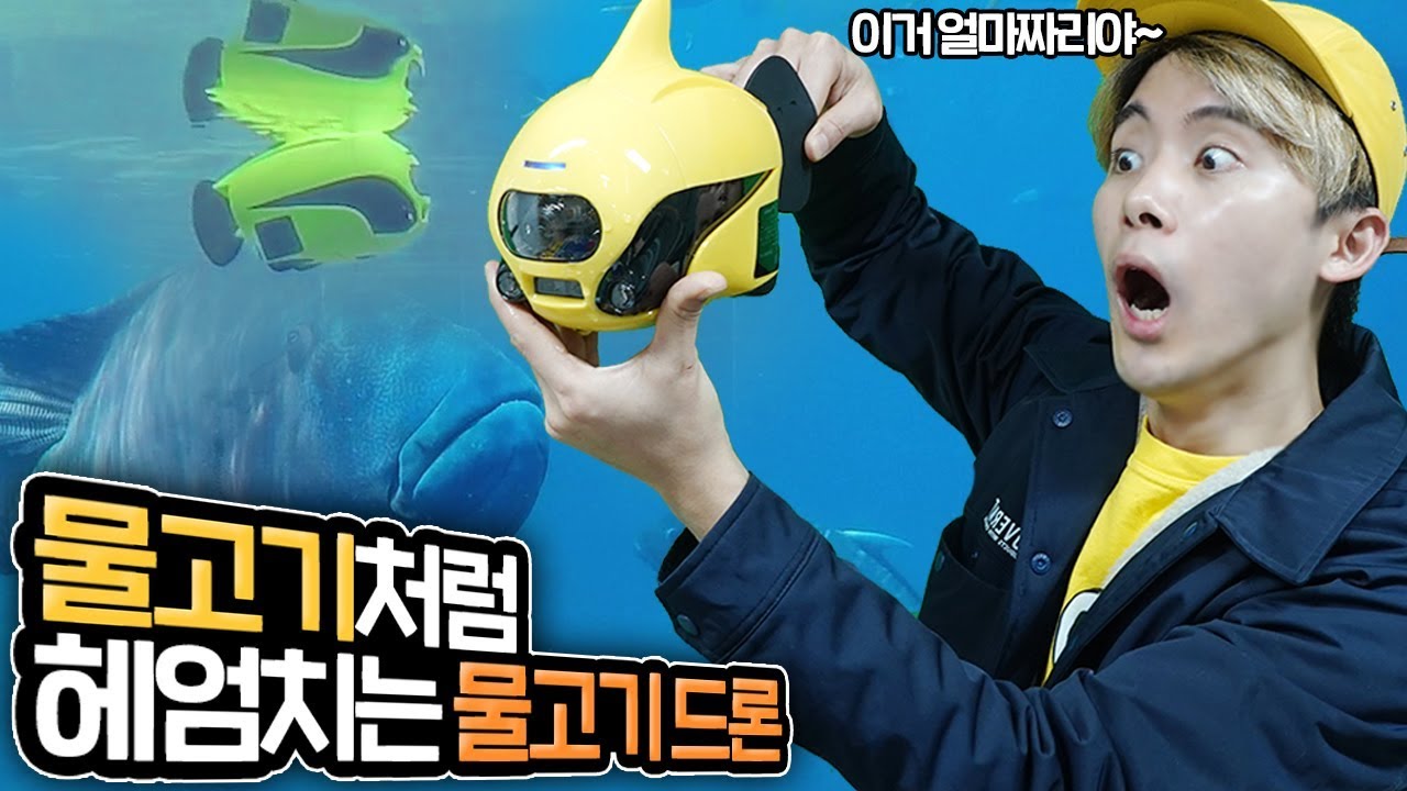 낚시하다가 이거 잡혀도 놀라지 마세요! 헤엄치는 물고기드론! - 허팝 (Robot Fish)