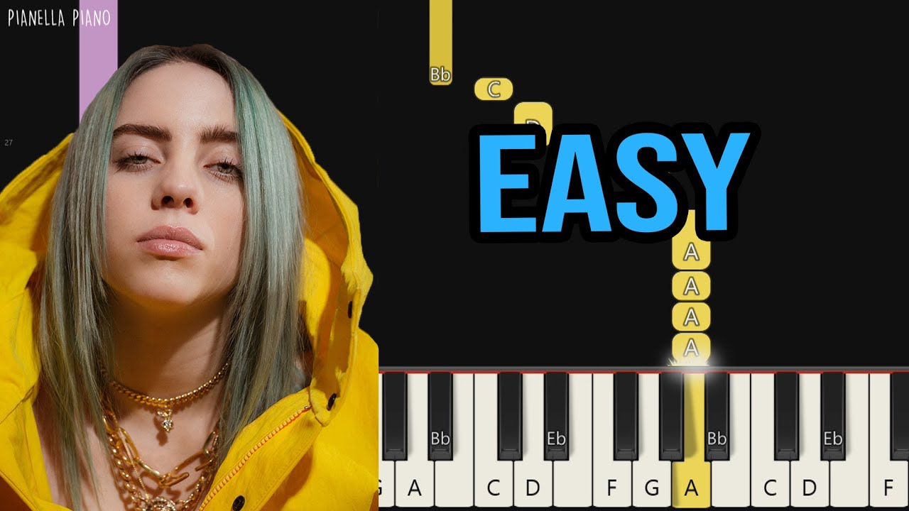 Billie Eilish - Billie Bossa Nova | EASY Piano Tutorial by Pianella Piano