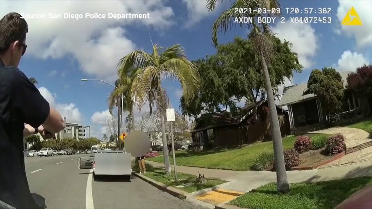 Protesters Gather At San Diego Police Headquarters After Body-Camera Footage Released