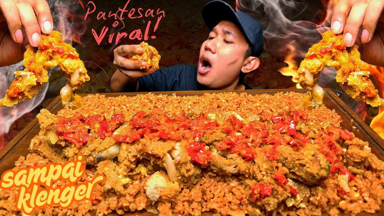 SUMPAH ENAK BANGET‼️MUKBANG NASI GORENG AYAM GEPREK VIRAL DI SURABAYA