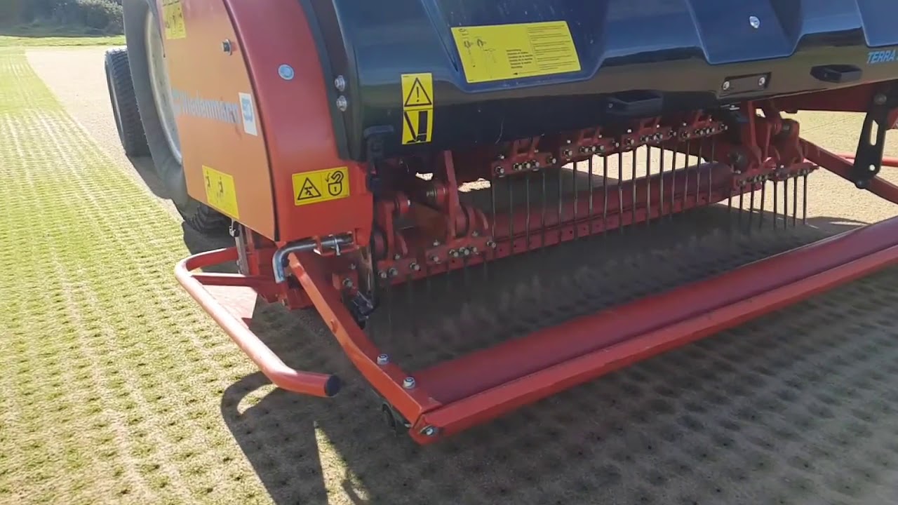 Verti drain slow motion