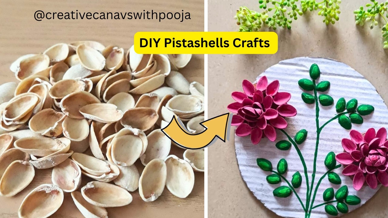Pistashells Wall Hanging Crafts|DIY Pistashells Home Decor|Wall Decor ideas #craftideas #diy #decor