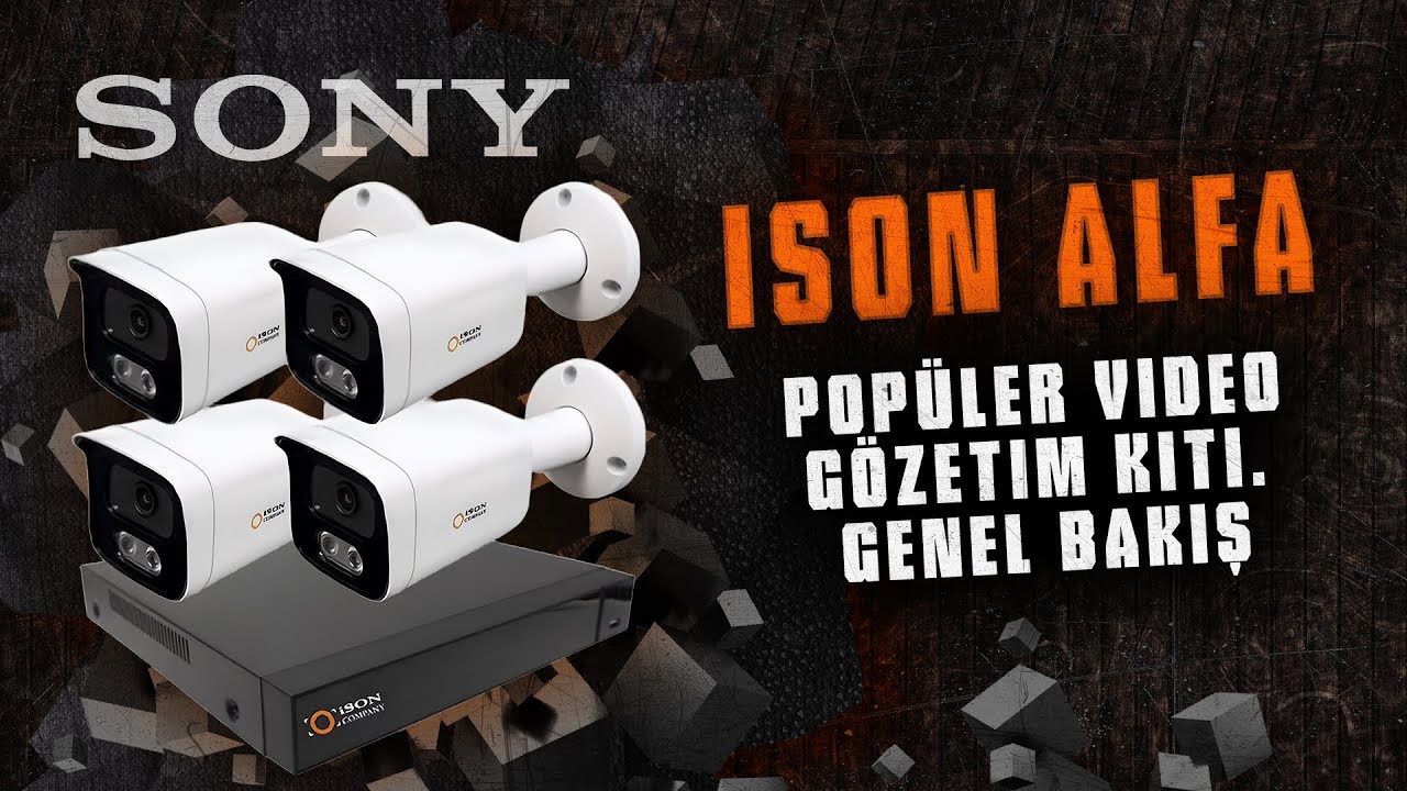 ISON ALFA. RENKLI GECE ÇEKIMI ILE POPÜLER IP POE GÜVENLIK KAMERA SISTEMI İNCELE