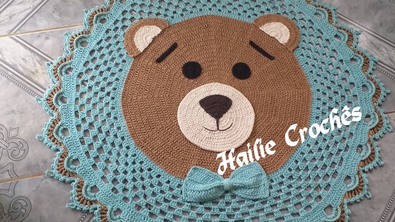 Tapete urso de croche #tapeteurso #quartoinfantil #semprecirculo