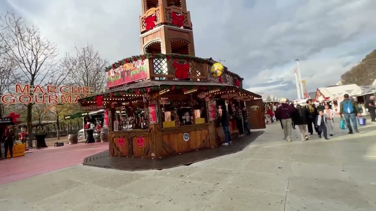 Noel hazirliklari Tulieries Bahcesi & Galeries Lafayette