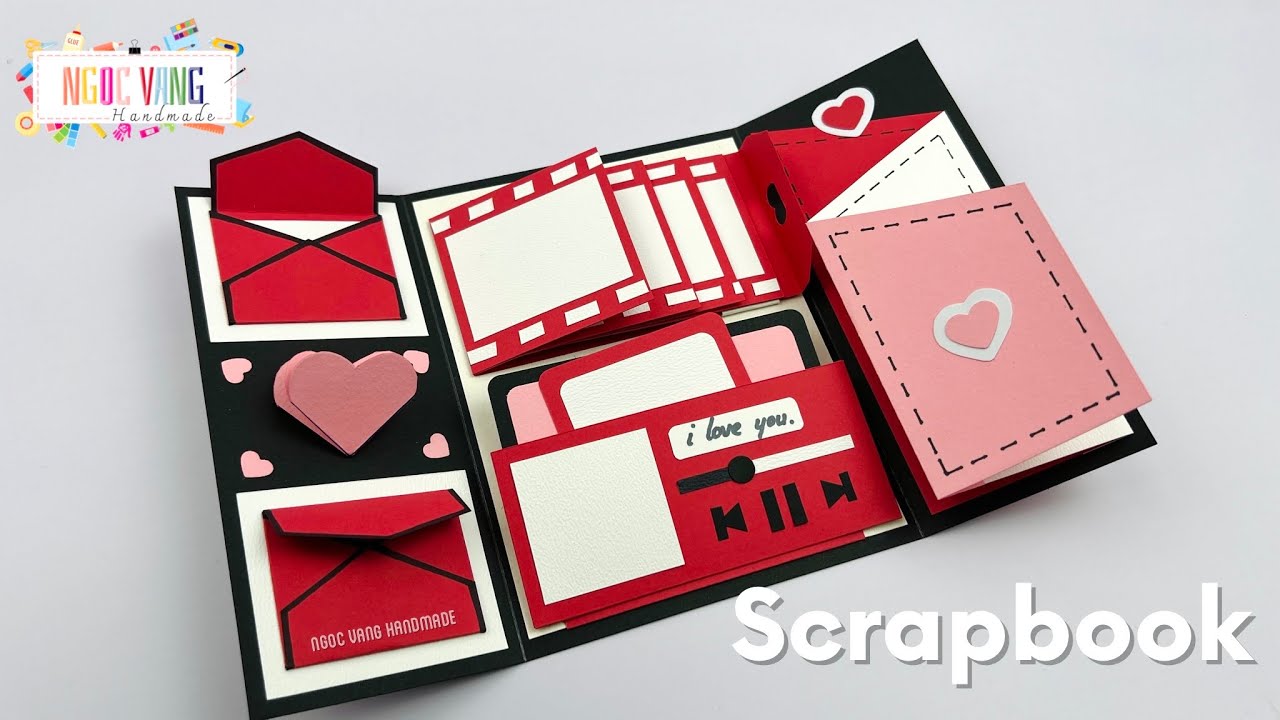 TUTORIAL 📕Scrapbook Ideas ✂️Valentine 2026 - NGOC VANG HANDMADE 