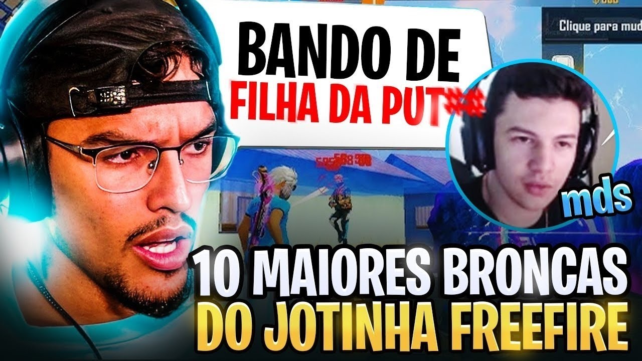 As 10 Maiores Broncas e Rages do Jotinha no Time de Free Fire! 🔥😡 (Parte 1)