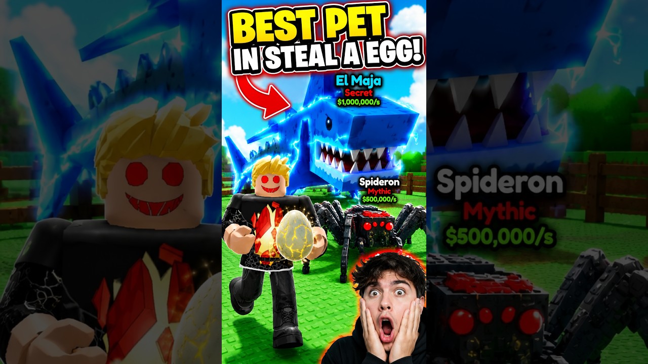 I got the BEST PET in Steal A Egg #roblox #rblx #headlesshorseman #memes  #funny #robloxshorts